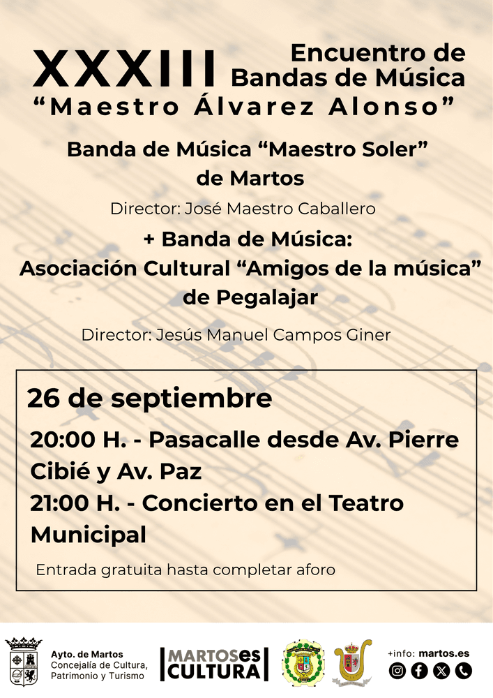 XXXIII Encuentro de Bandas de Música «Maestro Álvarez Alonso»