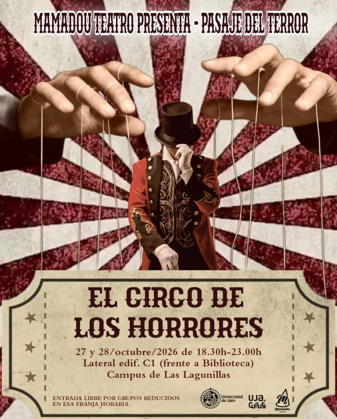 El Circo de los Horrores — Pasaje del terror de Mamadou Teatro (UJA)